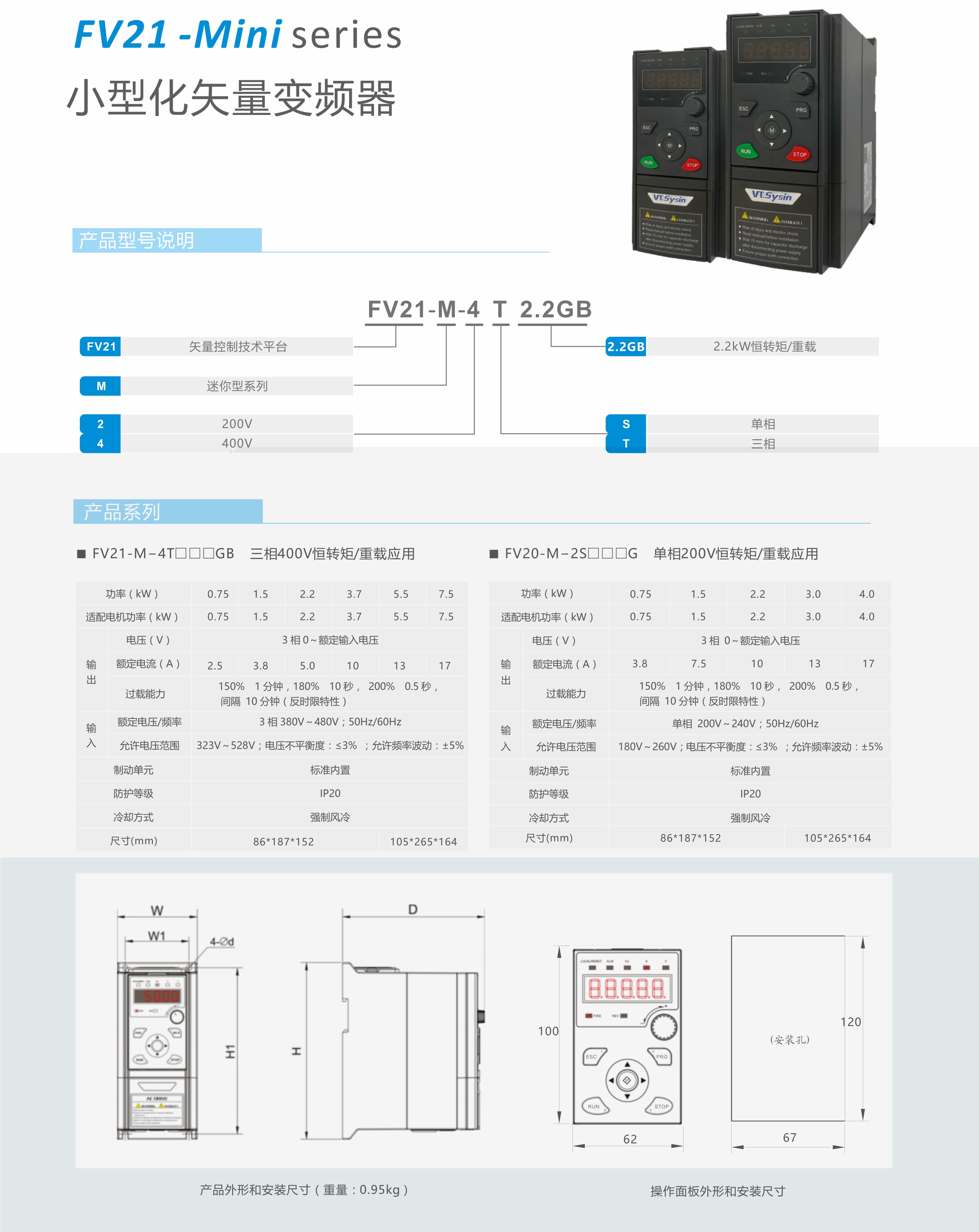 【新品发布】蓝海华腾FV21系列小型化矢量变频器产品上市！
